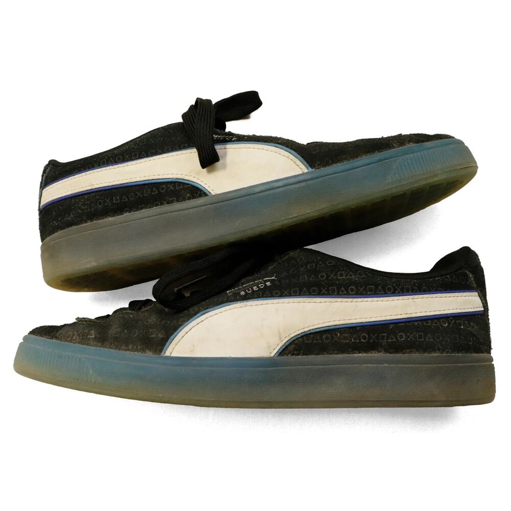 Vintage Puma Suede PlayStation Black/Blue Sneakers (Dirty) Size 8